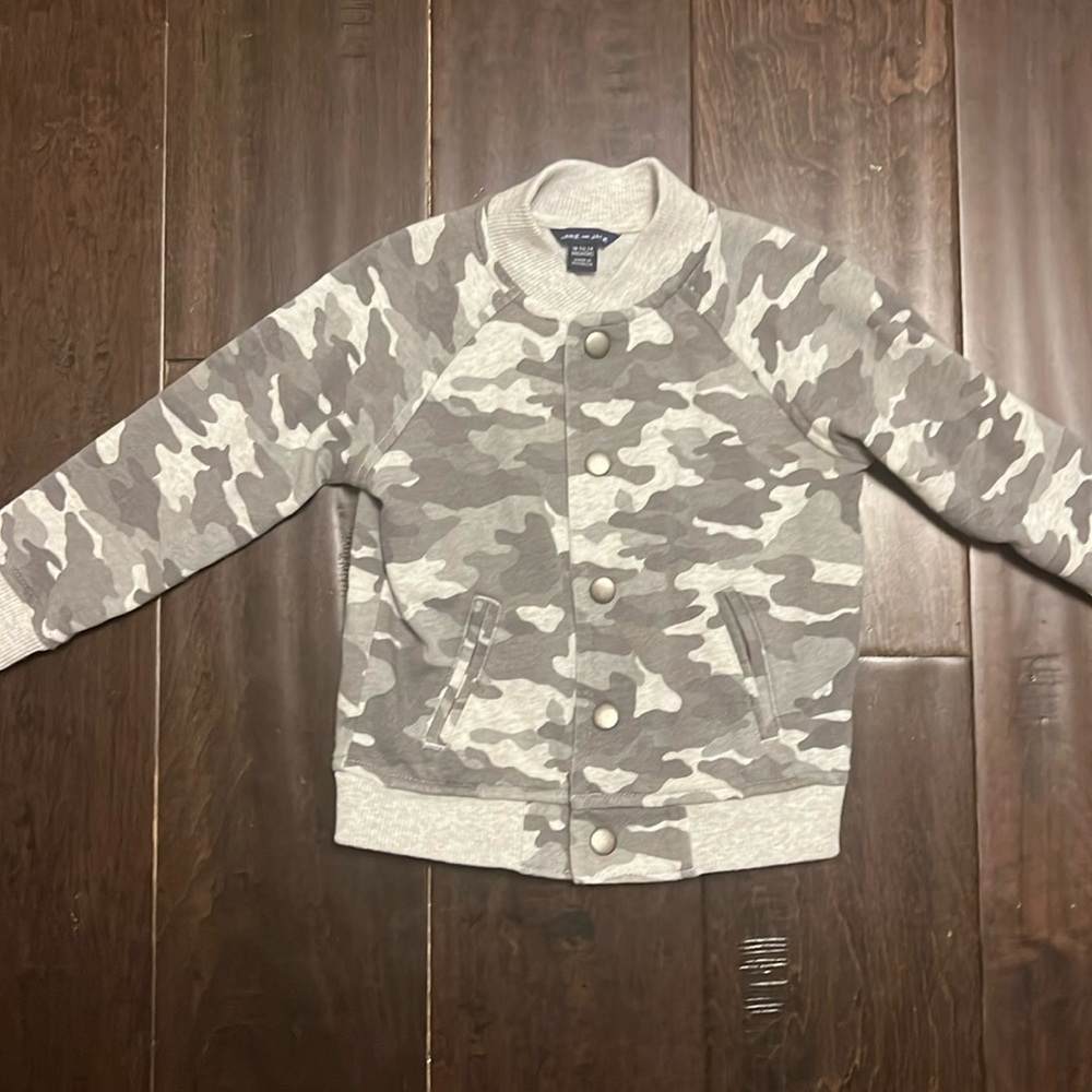 Janie and Jack Baby Boys Gray Camouflage Print bomber jacket!